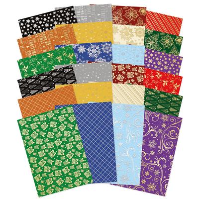 Christmas Stickables A5 Self-Adhesive Foiled Papers	Contains 24 x foiled edge-to-edge A5 sheets (24 different designs)