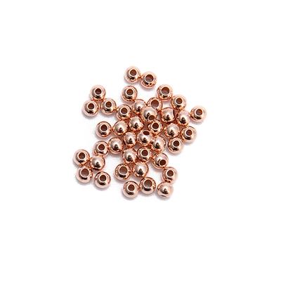 Rose Gold Plated 925 Sterling Silver Spacer Beads, 2mm, 40pcs 