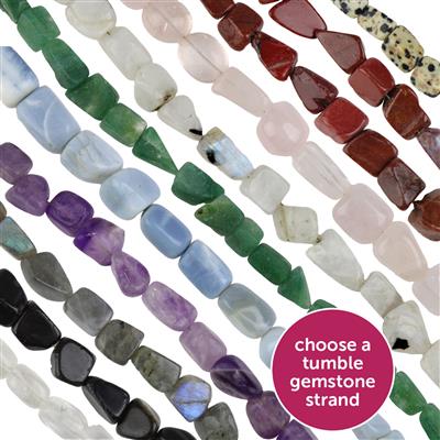 100cts Freeform Tumble Strands, Approx 7mm to 12mm Beads, 32cms Strand With Downloadable Instructions By Alison Tarry