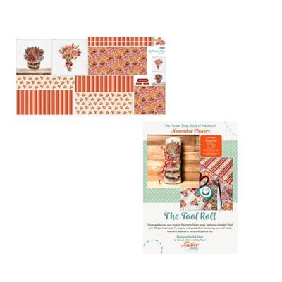 Amber Makes November The Flower Shop Block of the Month Kit: The Tool Roll Panel & Instructions