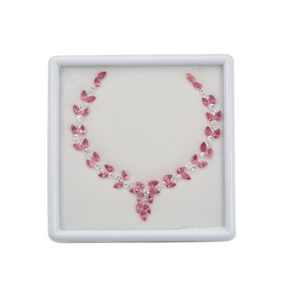 11.54cts Pink Tourmaline & Singida Zircon Mixed Shape & Size Necklace Boxes 