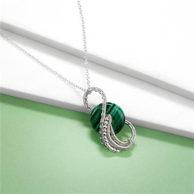 25cts Malachite Donut, Approx 20mm