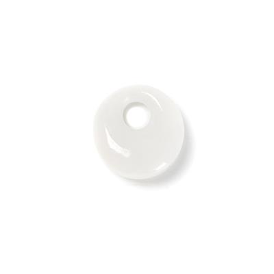 4cts White Nephrite Donut Charm Approx 1mm