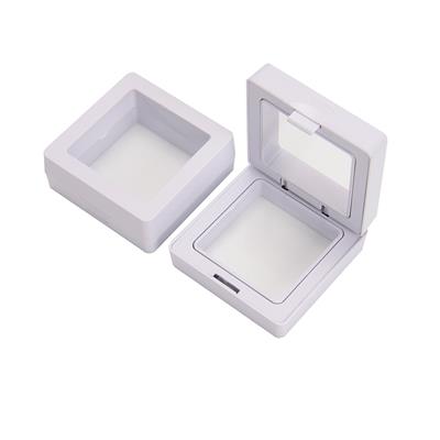 White Small Suspended Jewellery Display with Case, 5.5 × 5.5 × 2.3cm, 2pcs 