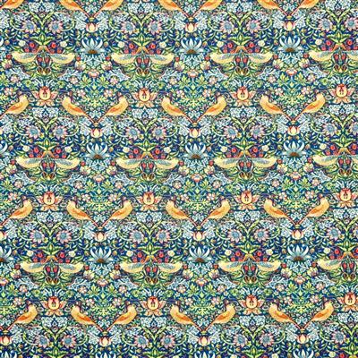 William Morris Strawberry Thief Percale Fabric 0.5m