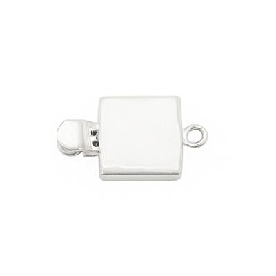 JM Essential 925 Sterling Silver Single Strand Box Clasp, Approx 11x20mm