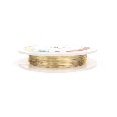 50m Champagne Gold Coloured Silver Plated Copper Wire 0.25mm