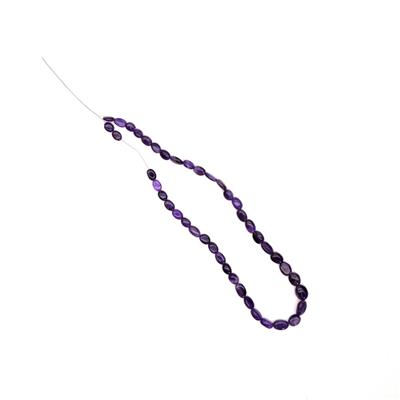 105cts Amethyst Graduated Tumble Nuggets Approx 8x7 to14x10mm, 38cm Strand