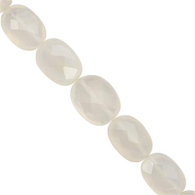 108cts Branca Onyx Center Drill Faceted Oval Approx 11x9 to 16x12mm, 21cm Strand