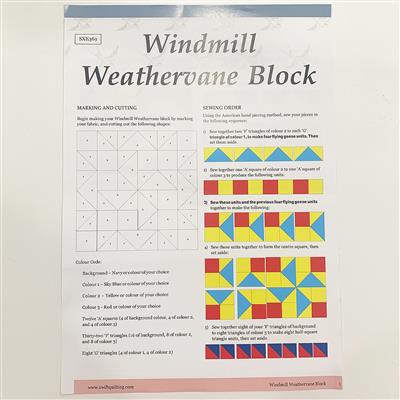 Emma Bradfords Windmill Weathervane Block Instructions