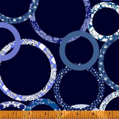 Patchwork Rings Twilight Extra Wide Backing Fabric 0.5m (274cm)