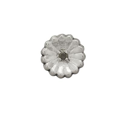 Gemstone Garden By Natalie Patten: 925 Sterling Silver Daisy Bead, Approx 12mm with Black Diamond - April