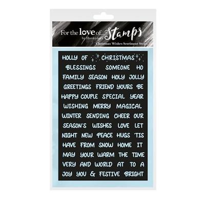 For the Love of Stamps - Christmas Wishes Sentiment Strips