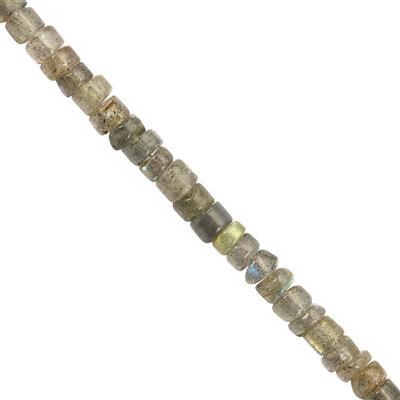 710cts Labradorite Smooth Wheel Approx 4x2 to 5x3 Strand 30cm strands
