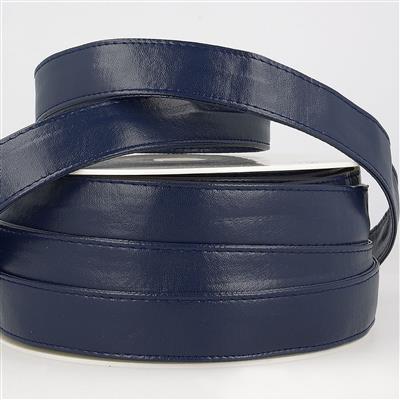 Faux Leather Webbing Navy 25mm x 0.5m (Cut To Order)