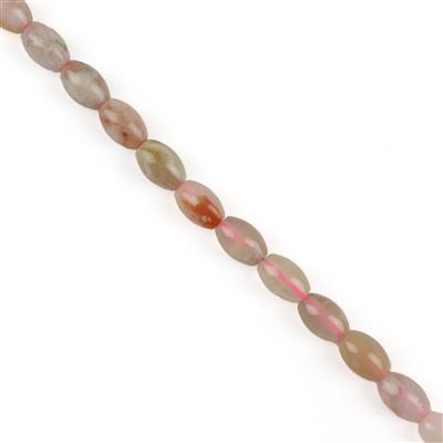 165cts Sakura Agate Rice Beads, Approx 8x12mm, 38cm Strand