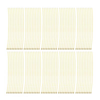Gold Plated Headpins, 50x2mm, 100pcs