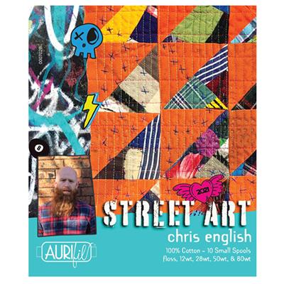 Aurifil Chris English Street Art Thread Set 10 Small Mixed Spools Signed