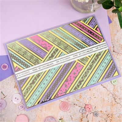 Essential Ribbon Borders - Silver Foiled Selection