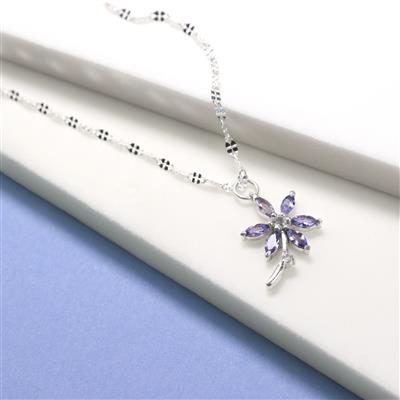 White Zircon & Tanzanite, 925 Sterling Silver Dandelion Pendant Mount Project With Instructions By Charlie Bailey