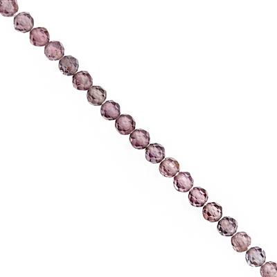 15cts Ombre Purple Spinel Micro Faceted Round Approx 2mm, 38cm Strand
