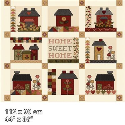 Henry Glass Home Sweet Home Panel 0.9m