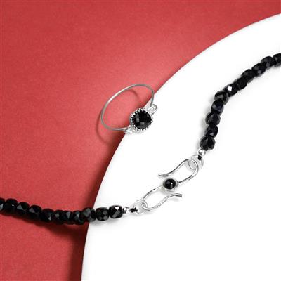 925 Sterling Silver, Black Spinel Rose Cut Connector & Faceted Cube Project 