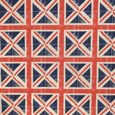 Union Jack All-Over Linen Look Fabric 0.5m