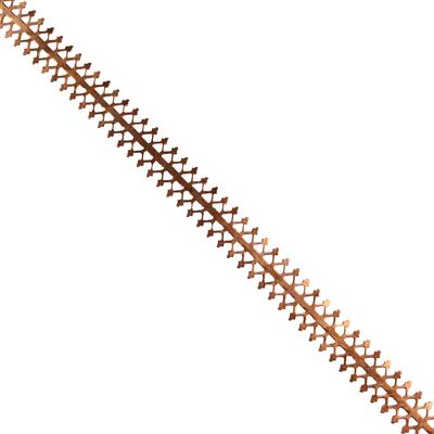 Bare Copper Cross Gallery Wire, 15cm