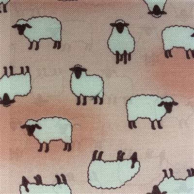 Sheep On Pink Fabric 0.5m - exclusive