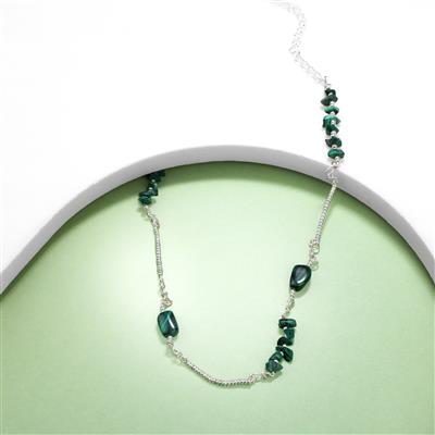 Malachite Small Nugget with Tumble 1m Strand Project With Downloadable Instructions By Linda Brumwell