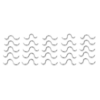 Silver Plated Base Metal Wave Spacer Beads Approx 31x11mm - 25pcs 
