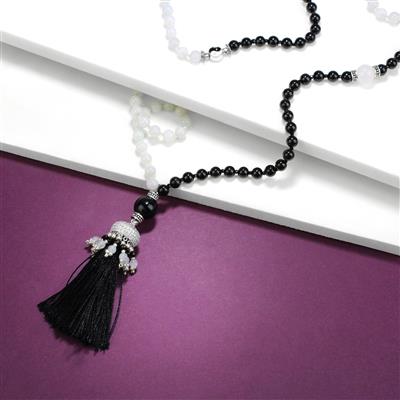 200cts Yin & Yang Type A White & Black Jadeite Mala Project With Downloadable Instructions By Suzie Menham