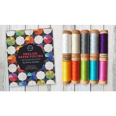 Aurifil Jenny Jackson English Paper Piecing Workshop Pack of 10 Small Spools (2800m Total)
