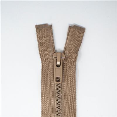 Delrin Chunky Nylon Zip Dark Beige 6mm Open End 40cm (16″)