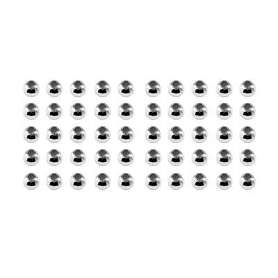 JM Essential 925 Sterling Silver Disco Ball Spacer Beads, 3mm, 50pcs