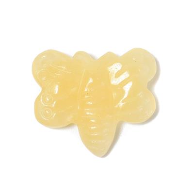 15cts Yellow Quartzite Bee, Approx 24x22mm