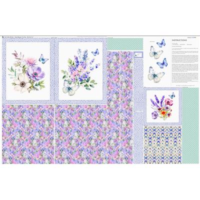 The Crafty Witches Sweet Bouquet Tote Bag Fabric Panel (140 x 92cm)
