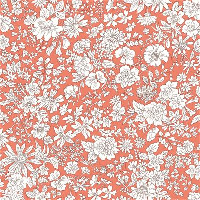 Liberty Emily Belle Jewel Tones Paprika Fabric 0.5m