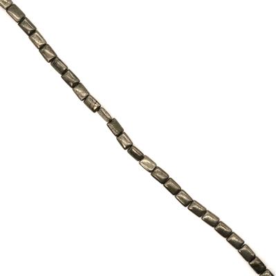 250cts Pyrite Puffy Rectangles Approx 14x10mm, 38cm strand