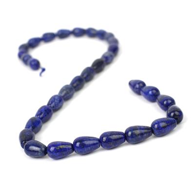 200cts Dyed Lapis Lazuli Drops Approx 12x8mm, 38cm Strand