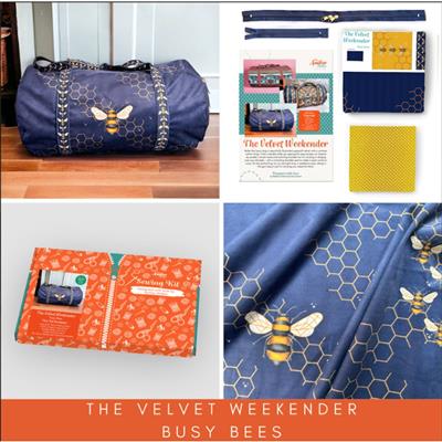 Amber Makes The Velvet Weekender Bag - Busy Bees Kit