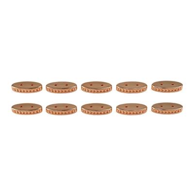 Rose Gold Plated Base Metal Lalaria Carrier Beads, approx 9 x 21mm, 10pcs