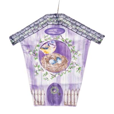 Amber Makes Birdhouse Peg Bag Kit: Instructions & Panel - Lavender House 