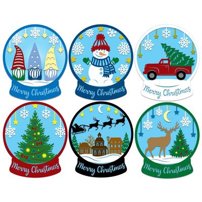 The Crafty Witches Snowglobe surprise SVG Collection, A Collection of 6 Snowglobes including Matts, Finishing Touches & Embellishments
