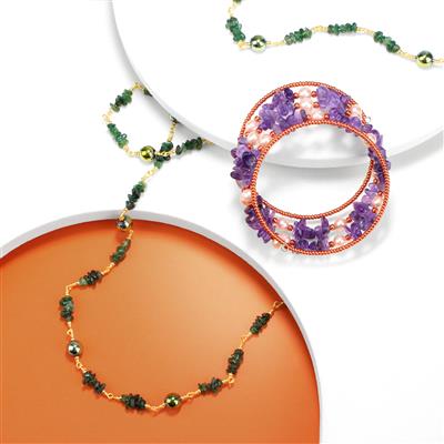 Aquamarine, Green Aventurine, Amethyst & Tibetan Turquoise Nugget Project With Downloadable Instructions By Mark Smith