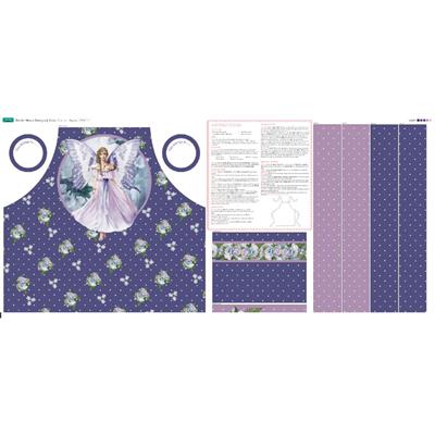 Debbi Moore Designs Winter Fairies Purple Apron Fabric Panel (140cm x 85cm)