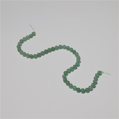 175cts Green Aventurine Plain Rounds, Approx. 8mm, 38cm strand