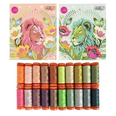 Aurifil Tula Pink Neon And Neutrals Thread Collection 20 x Small Spools (4000m Total)