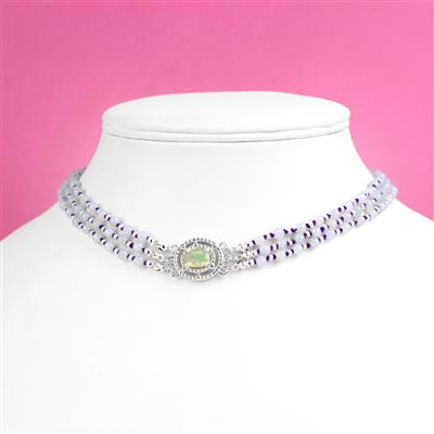 925 Sterling Silver Ethiopian Opal Multi Strand, Type A White Jadeite Project With Downloadable Instructions By Yvonne